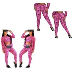 Conjunto Feminino Jogger Bomber Casaco Cropped Moda Gringa