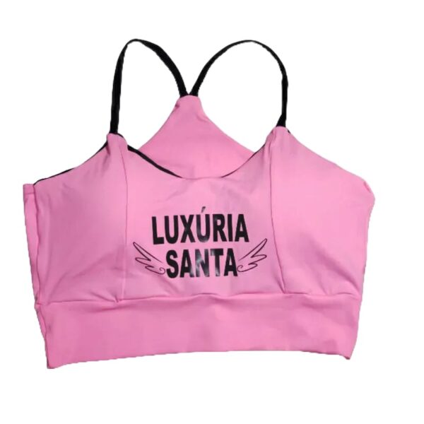 Cropped Blusa Luxúria Santa Bojo Moda Neon Academia Fitnees - Image 4