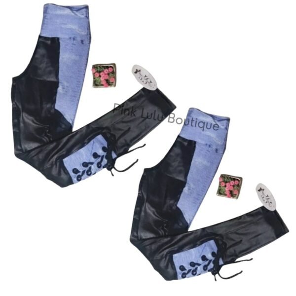 Calça Legging Cirrê Academia Fitnees Moda Sereia da Terra Preto - Imagem 5