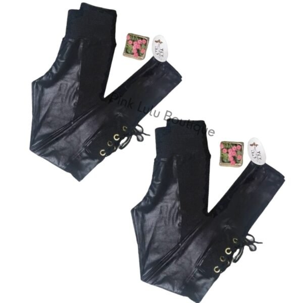 Calça Legging Cirrê Academia Fitnees Moda Sereia da Terra Preto - Imagem 6
