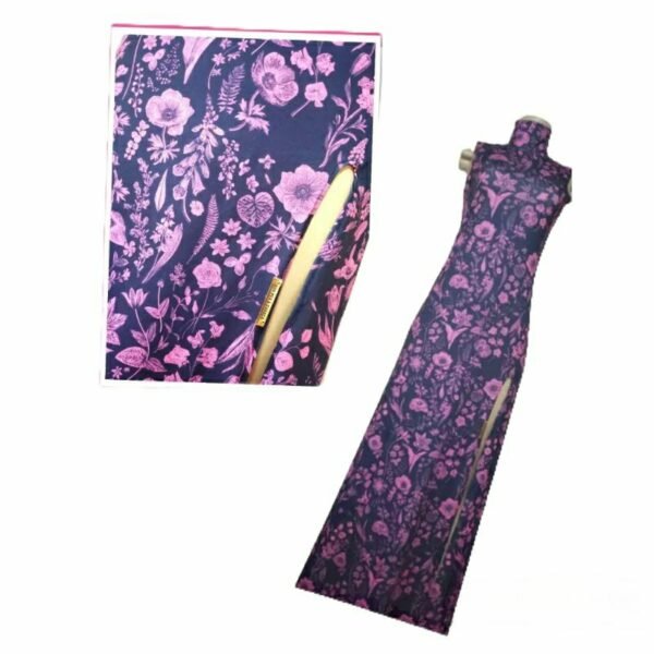 Vestido Feminino Malha Longo Fenda Abertura Lateral Moda Luxo - Imagem 4