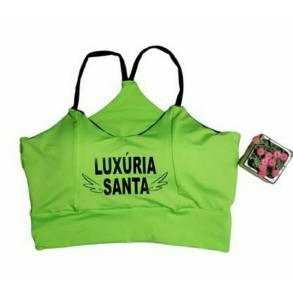 Cropped Blusa Luxúria Santa Bojo Moda Neon Academia Fitnees - Image 5