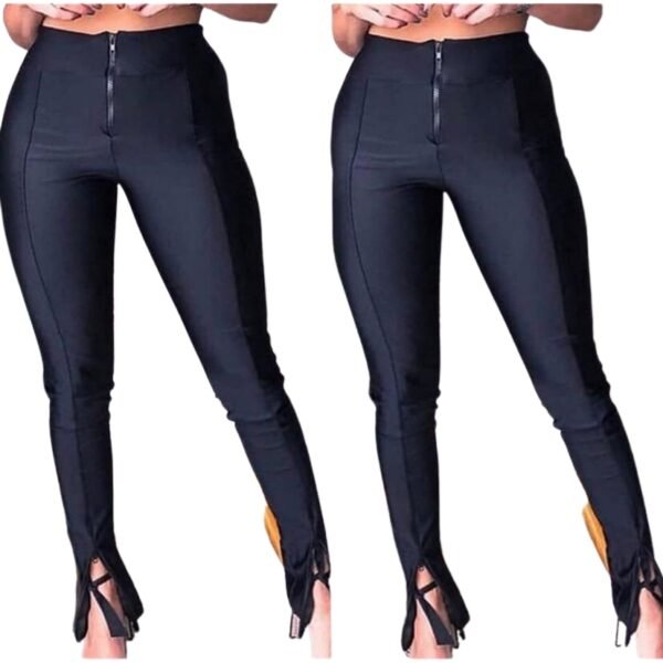 Calça Jogger Tipo Prada Bolso Traseiro 3 Zípers Moda Gringa