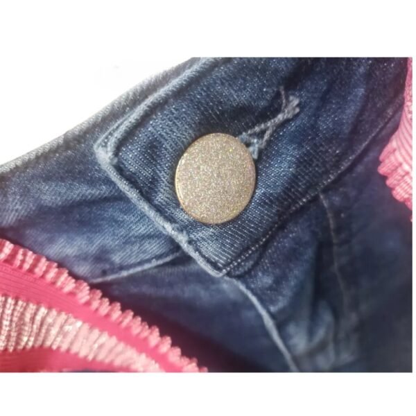 Short Bermuda Jeans Destroyed Elastano Cinto Lurex Moda - Imagem 2