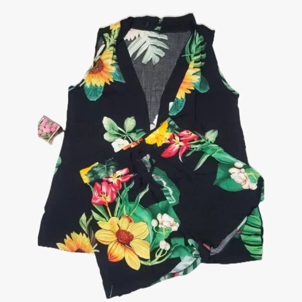 Conjunto Feminino Kimono Shorts Viscose Conforto Moda Tendência - Imagem 3