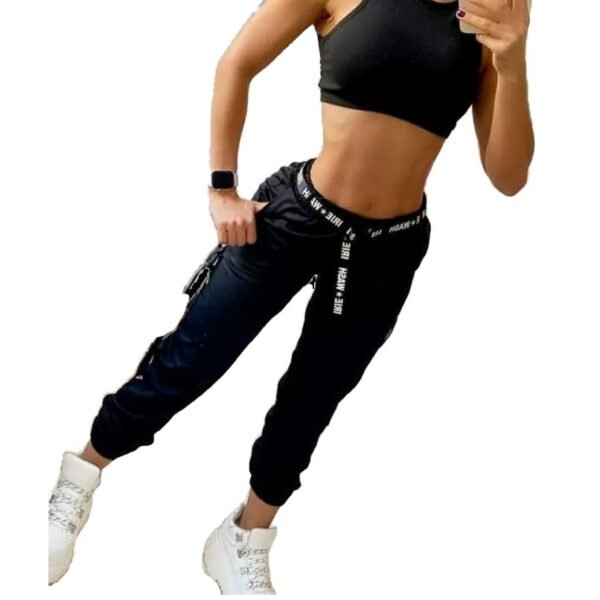 Calça Jogger Cargo Feminina Bengaline Bolsos Blogueira Gringa - Imagem 3