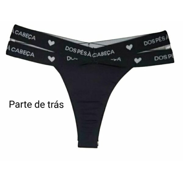 Conjunto Biquíni Cortininha Verão Praia Moda Bojo Fio Preto - Imagem 5