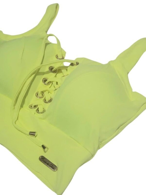 Cropped Blusa Bojo Ilhós Alça Larga Sereia da Terra Neon - Imagem 4