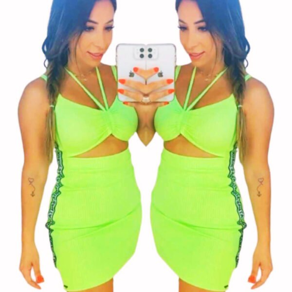Vestido Curto Canelado Balada Moda Bojo Luxúria Santa
