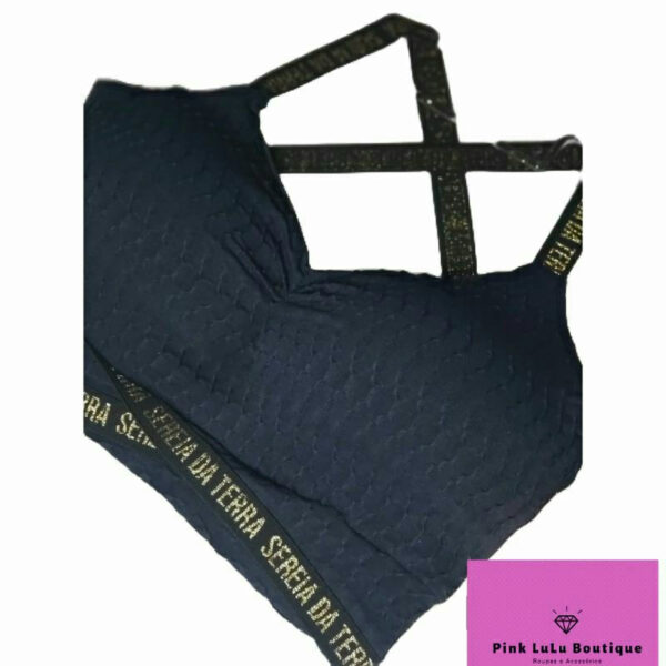 Cropped Top Bojo Sereia da Terra Moda Academia Fitness