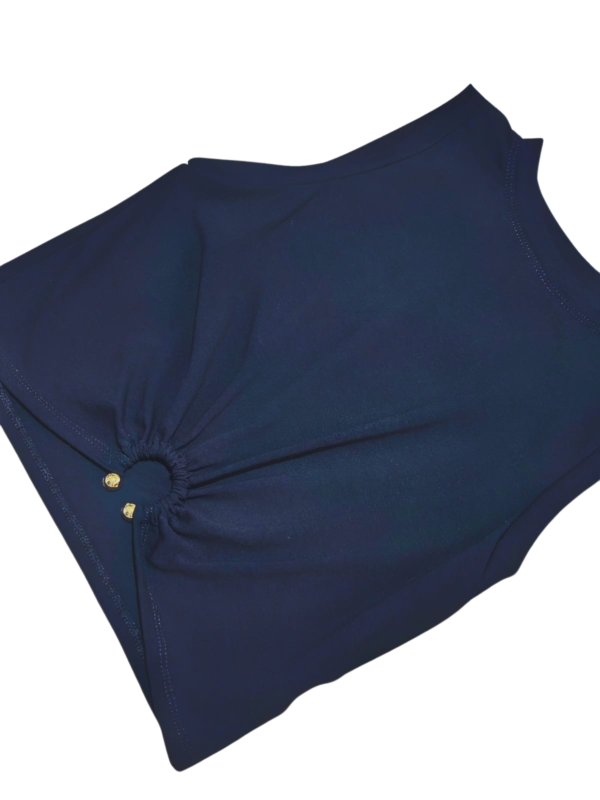 Blusa Moda Feminina Cropped Regata Visco Lycra Lançamento - Imagem 3