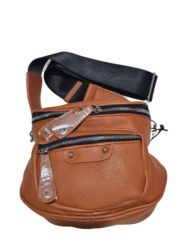 Bolsa Pochete Transversal Feminina Porta Objetos Nude Marrom - Imagem 4