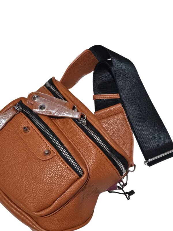Bolsa Pochete Transversal Feminina Porta Objetos Nude Marrom - Imagem 5