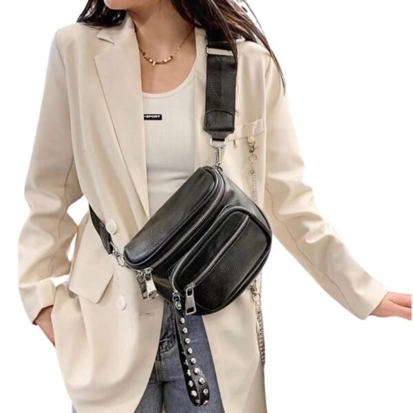 Bolsa Pochete Transversal Feminina Porta Objetos Nude Marrom