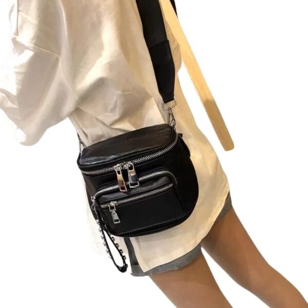 Bolsa Pochete Transversal Feminina Porta Objetos Nude Marrom - Imagem 3