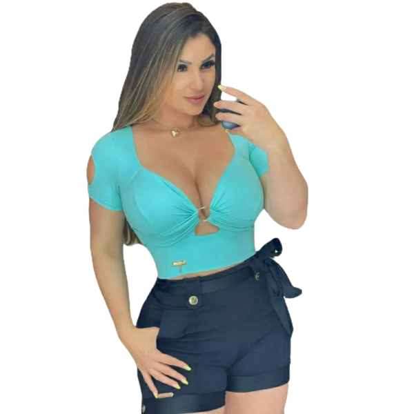 Cropped Blusa Bojo Argola Dourada Lançamento Sereia da Terra