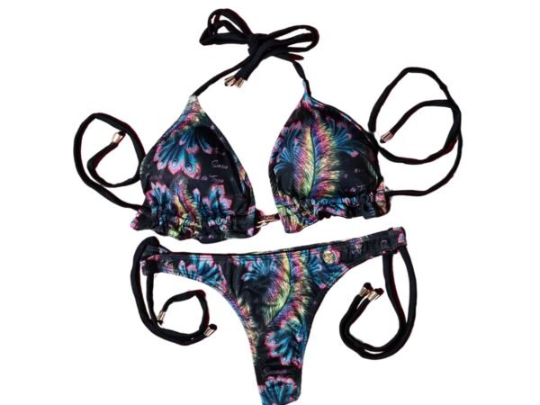 Conjunto Biquíni Cortininha Bojo Fio Dental Sereia da Terra - Imagem 6