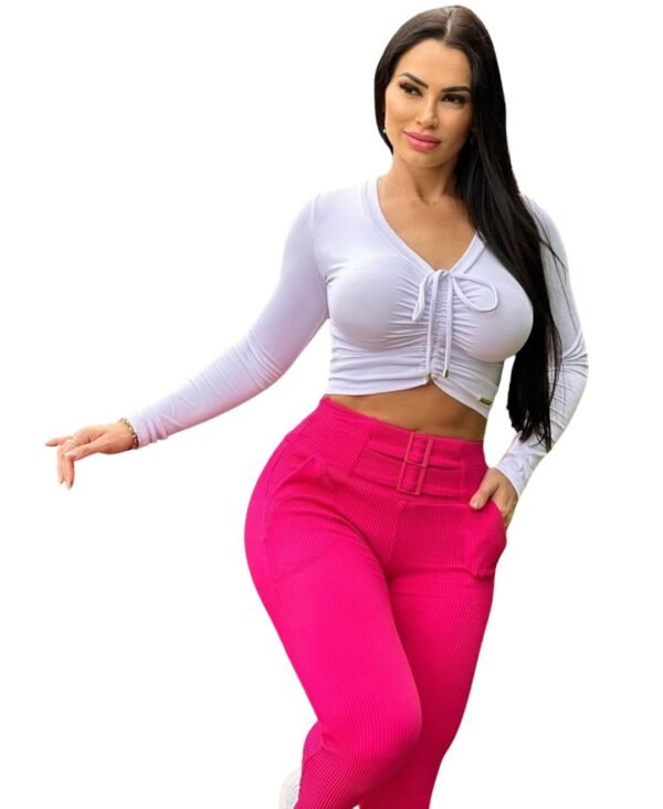 Calça Legging Luna Sereia da Terra Maldivas Fivela Conforto Preto - Imagem 2