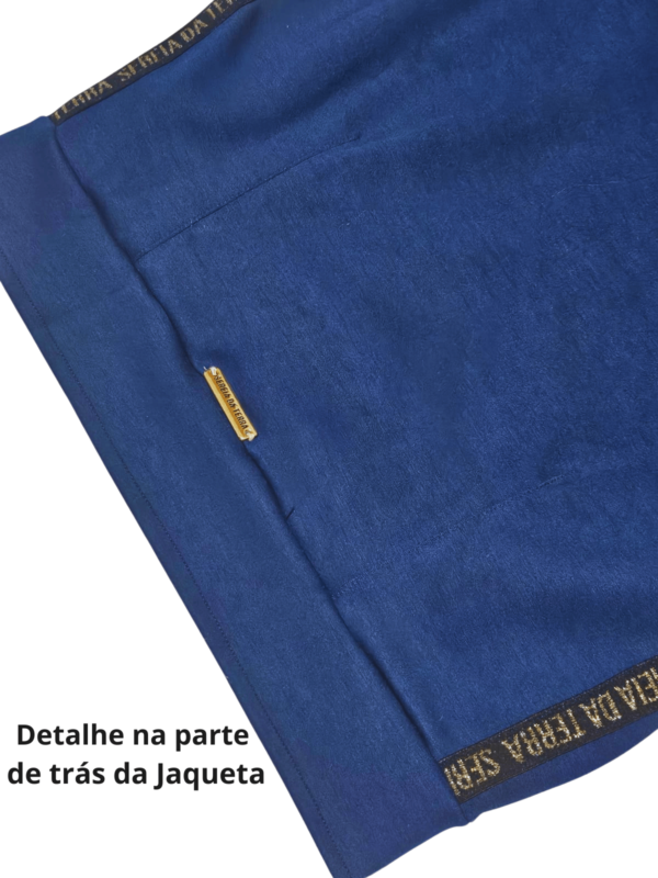 Jaqueta Casaco Poly Moletinho Azul Premium Moda Tendência - Image 6