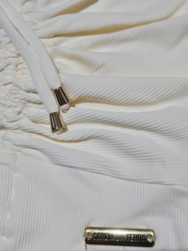 Blusa Cropped Sereia da Terra Block Puxadinho Moda Manga Longa - Imagem 4