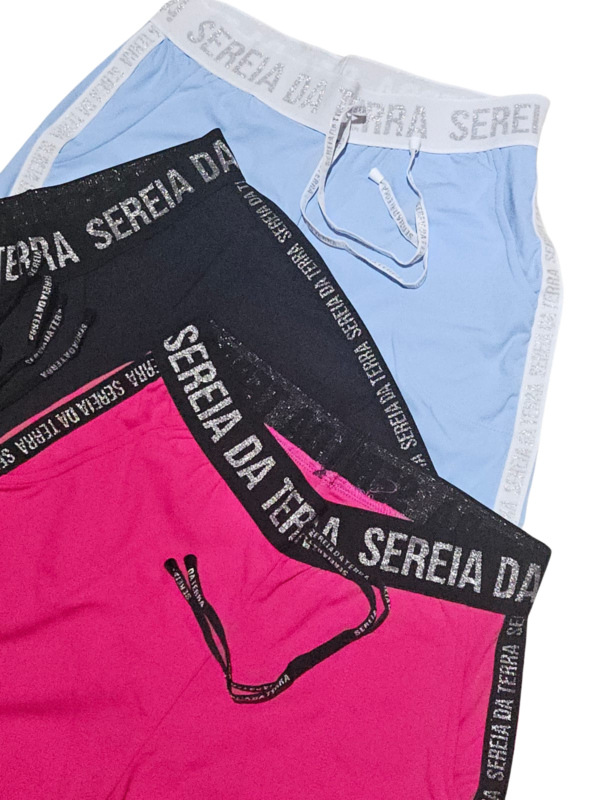 Short Feminino Preto Sereia da Terra Moda Tendência Academia - Imagem 4
